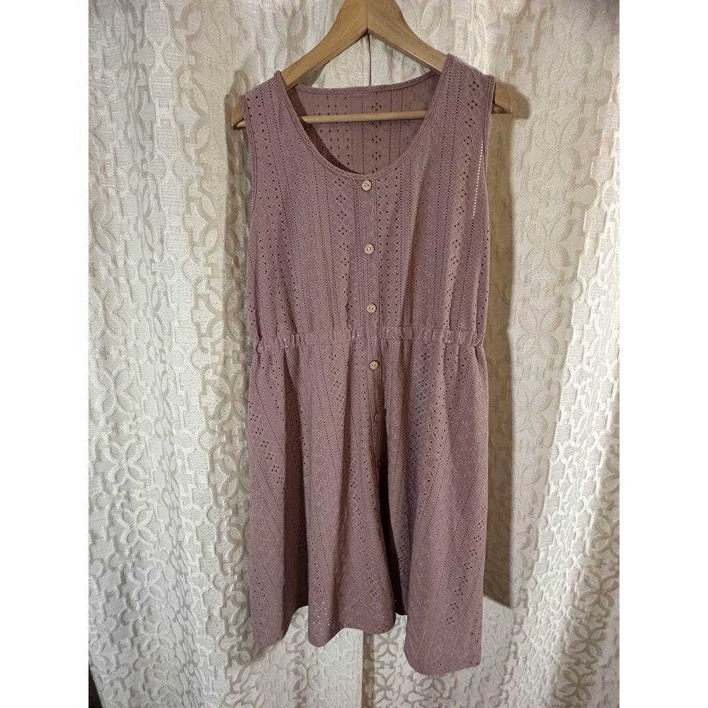 Pink Eyelet Dress – Women's Size XL